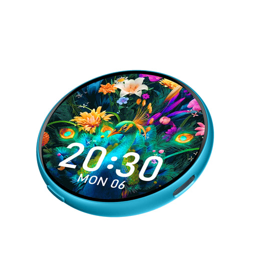 Portable Digital E‑Badge Customizable Picture Display Rechargeable Round E‑Badge for Collection & Gift