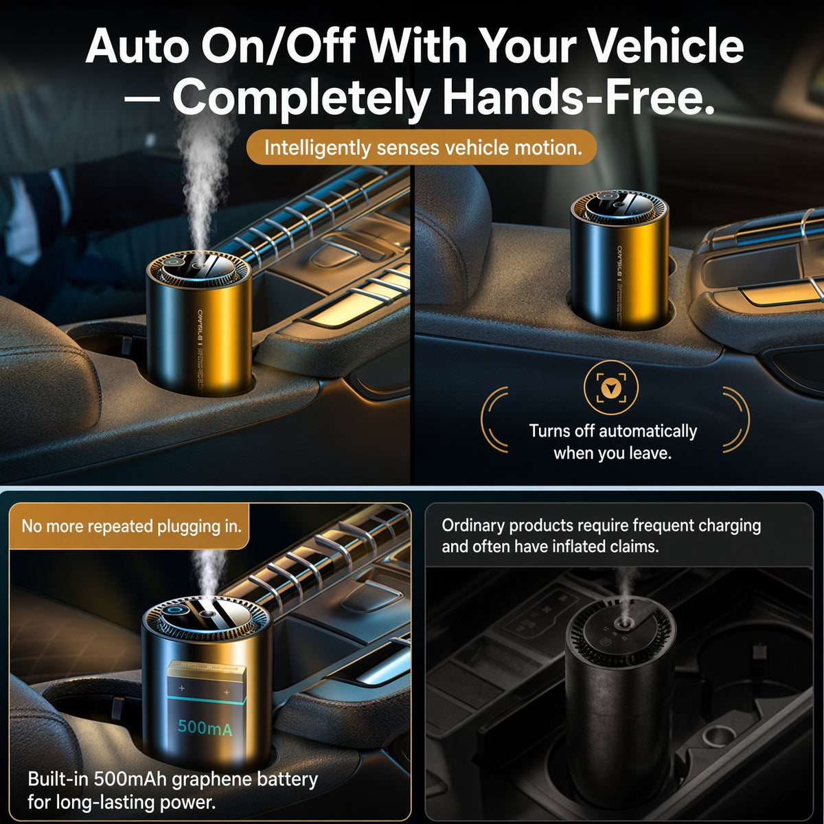 Smart Car Air Freshener with Auto Mist Diffuser