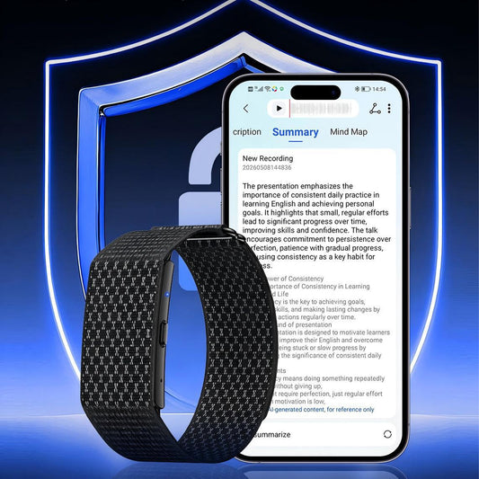 AI Voice-Recording Smart Bracelet (Screenless)