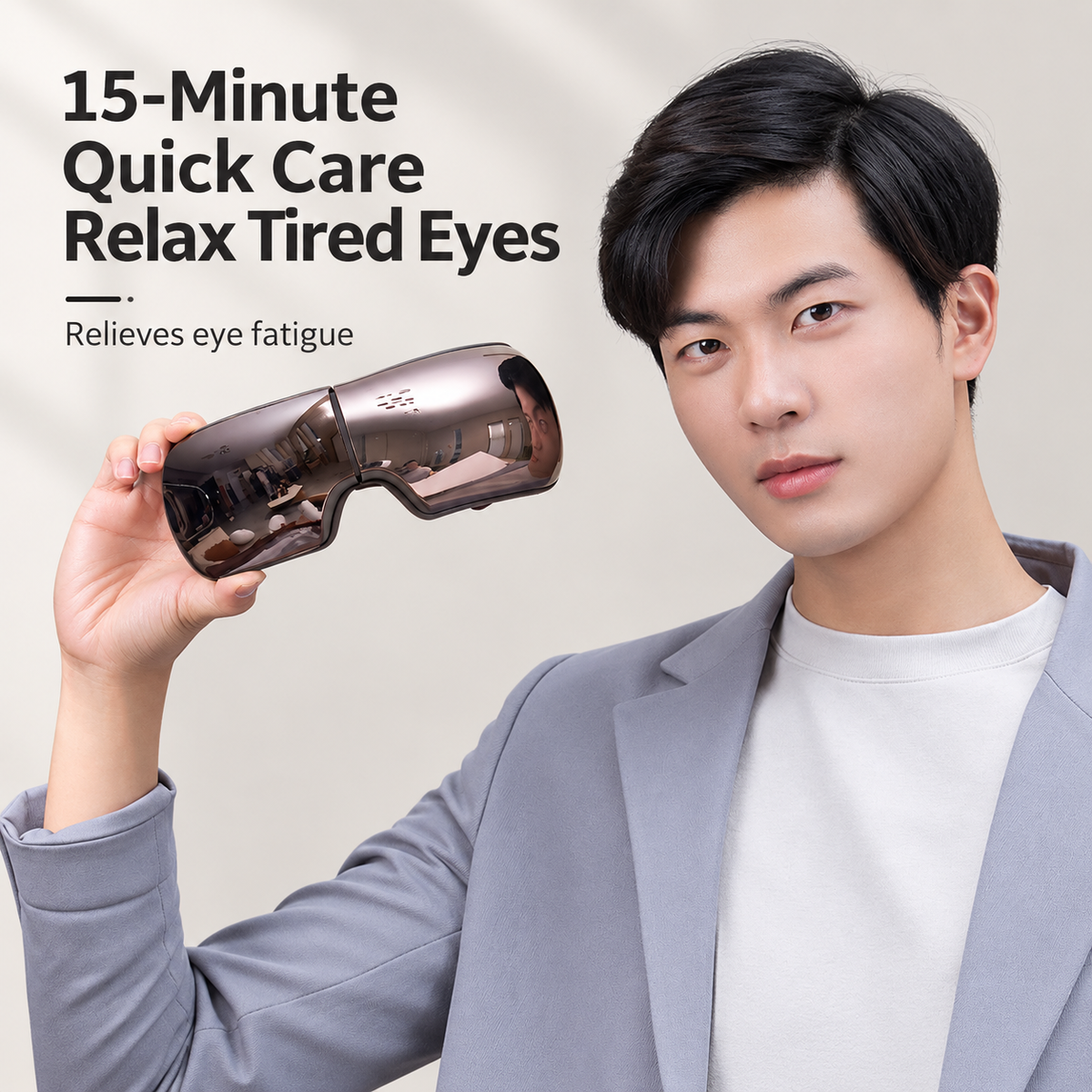 Heated Eye Massager with Air Compression & Bluetooth