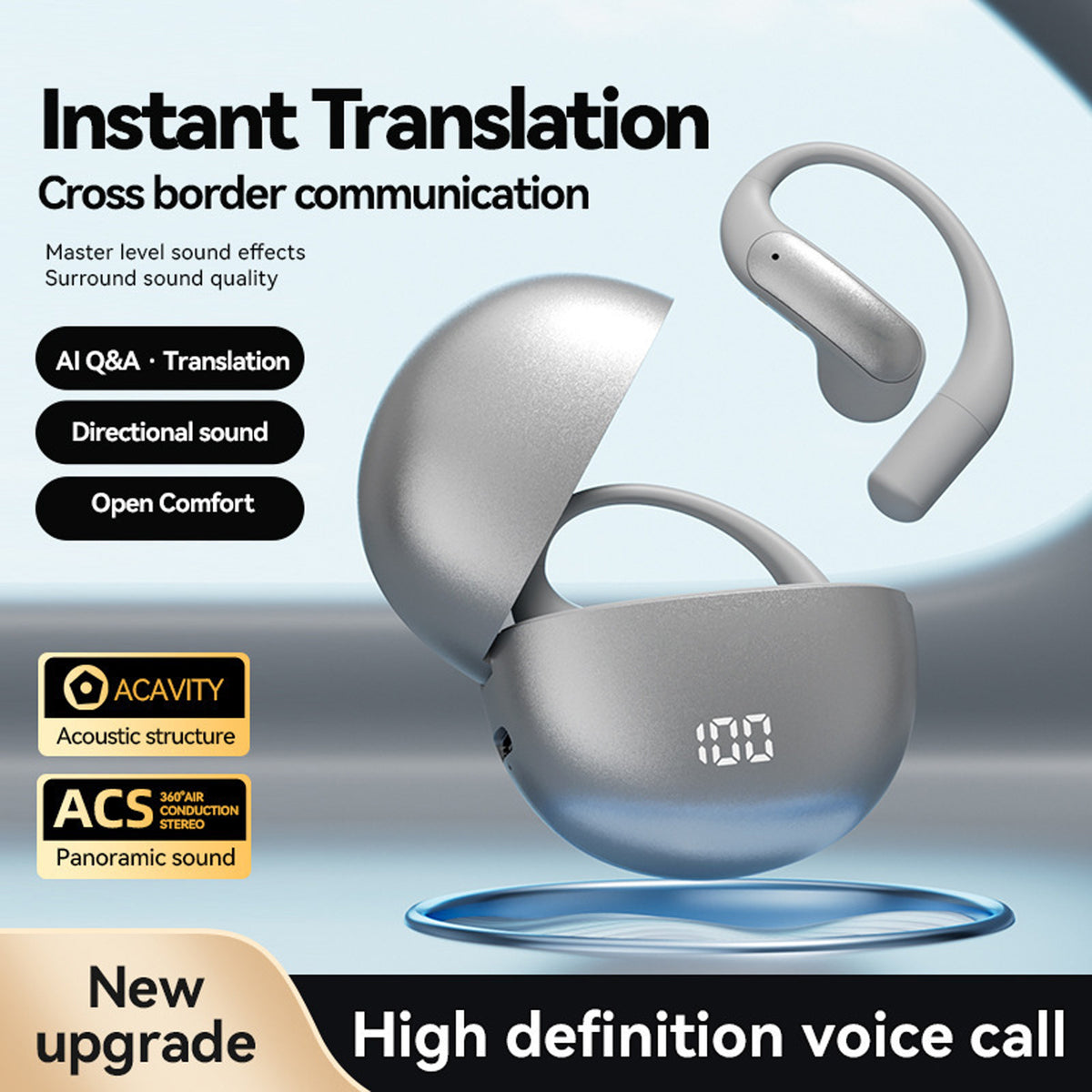 AI-powered Bluetooth translation earbuds