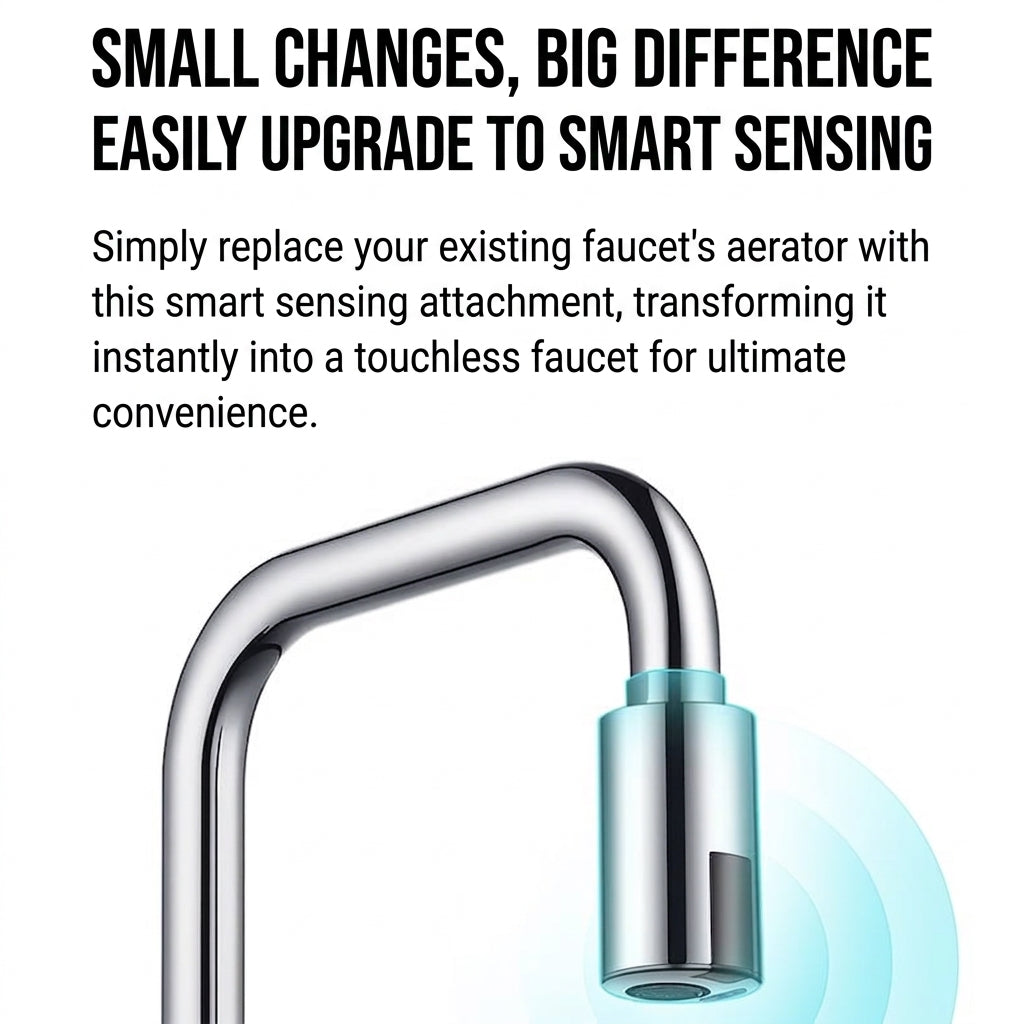 Touchless Faucet Adapter with Infrared Sensor