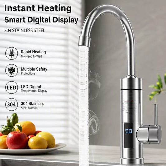 Stainless steel electric hot water faucet