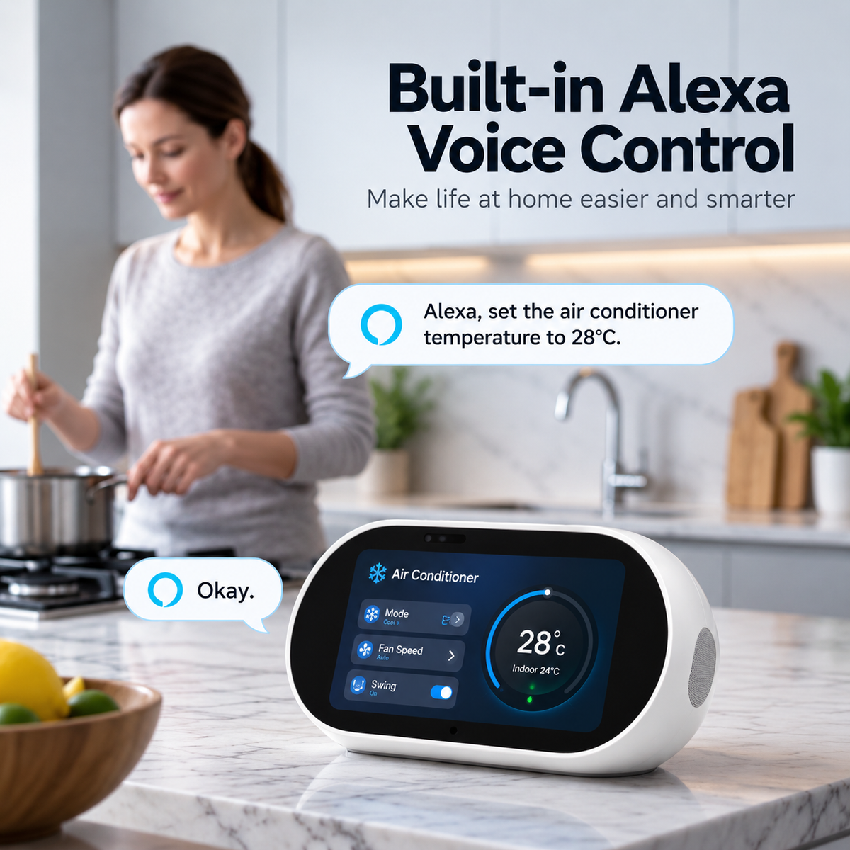 WiFi Smart Home Control Panel with Alexa & HiFi