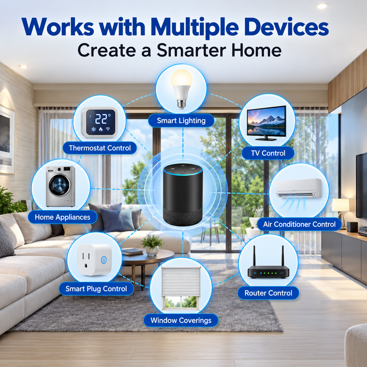 Smart Home Hub Speaker with Alexa Voice Control