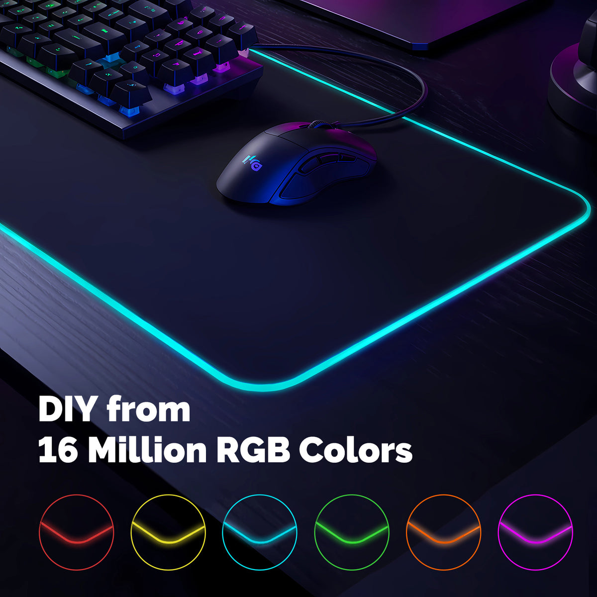 Smart WiFi RGB LED Gaming Mouse Pad
