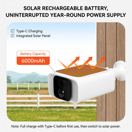 4MP Solar WiFi Security Camera with Night Vision