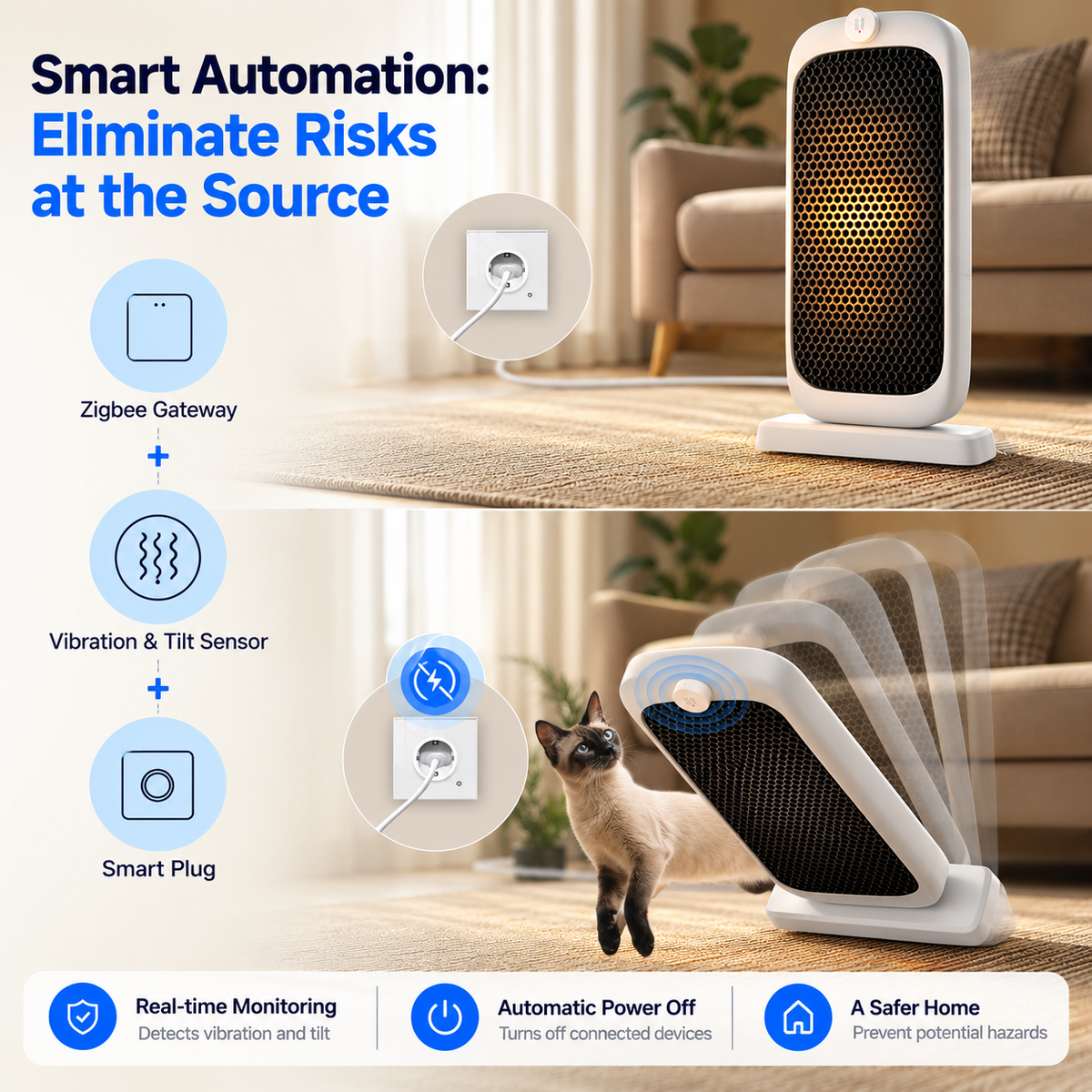 Zigbee Smart Vibration & Tilt Sensor Alarm