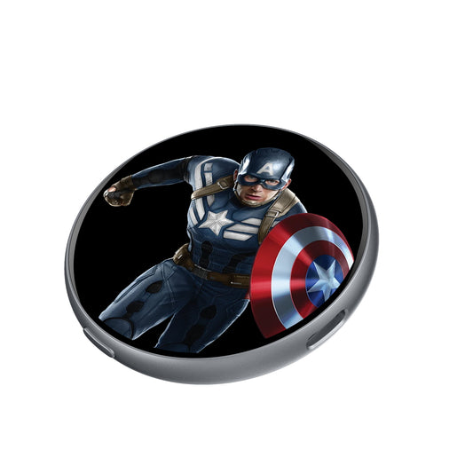 Portable Digital E‑Badge Customizable Picture Display Rechargeable Round E‑Badge for Collection & Gift