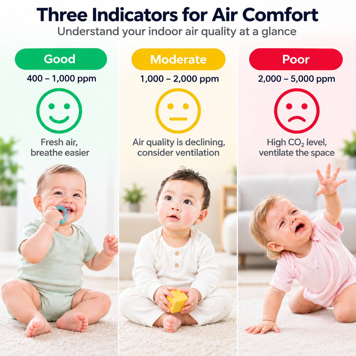 Smart Bluetooth CO2 Temperature Humidity Monitor