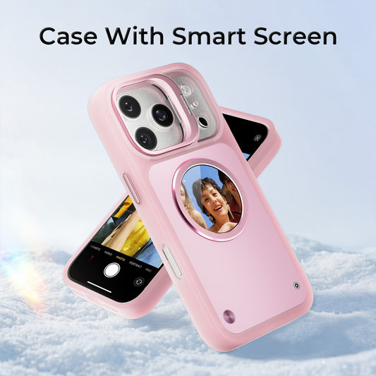 Smart Phone Case with 1.52" AMOLED Display, Bluetooth 6.0, Custom Wallpaper & Message Notifications, IP67 Waterproof, Magnetic Charging, for iPhone 13–17 Series