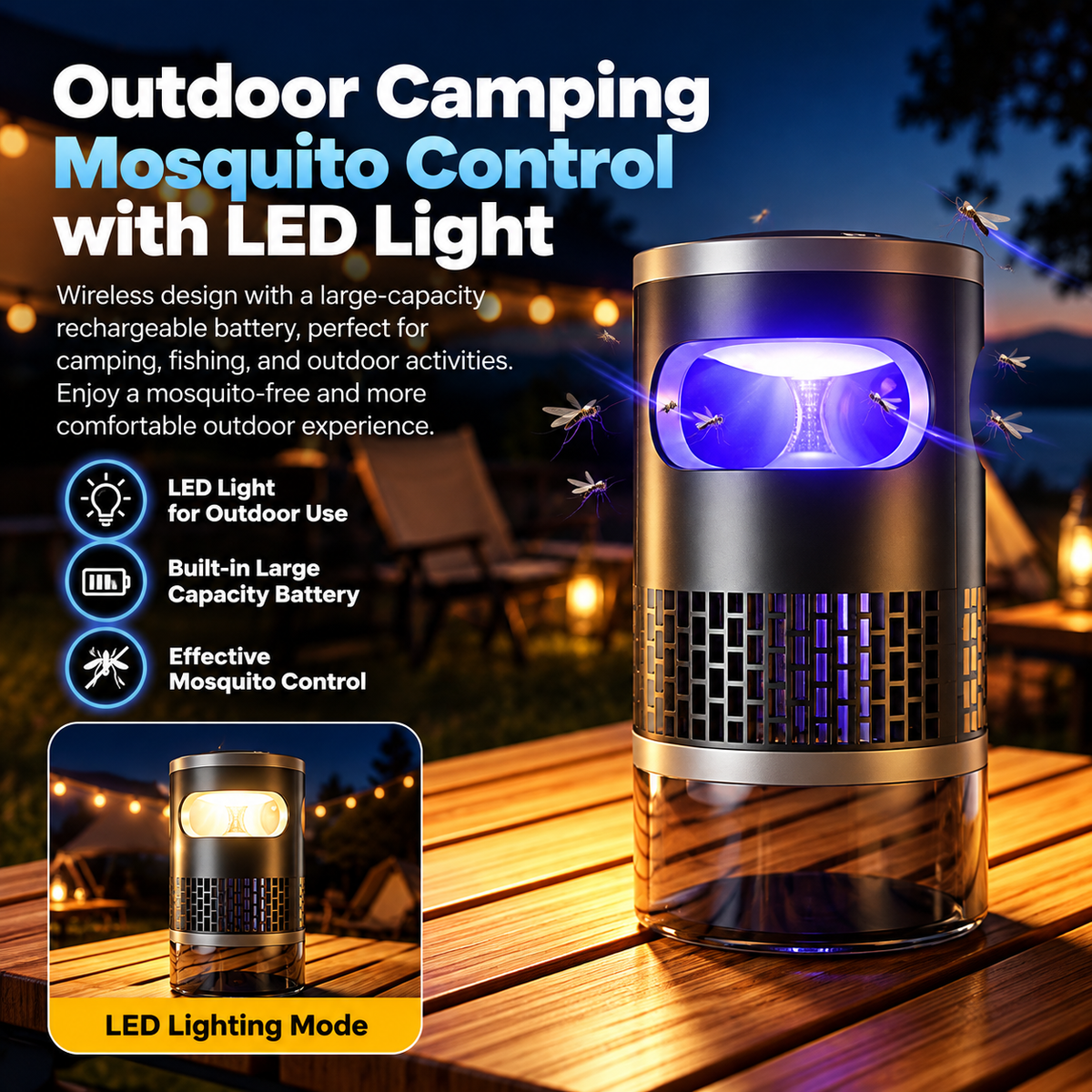 UV Electric Mosquito Trap & Indoor Bug Zapper