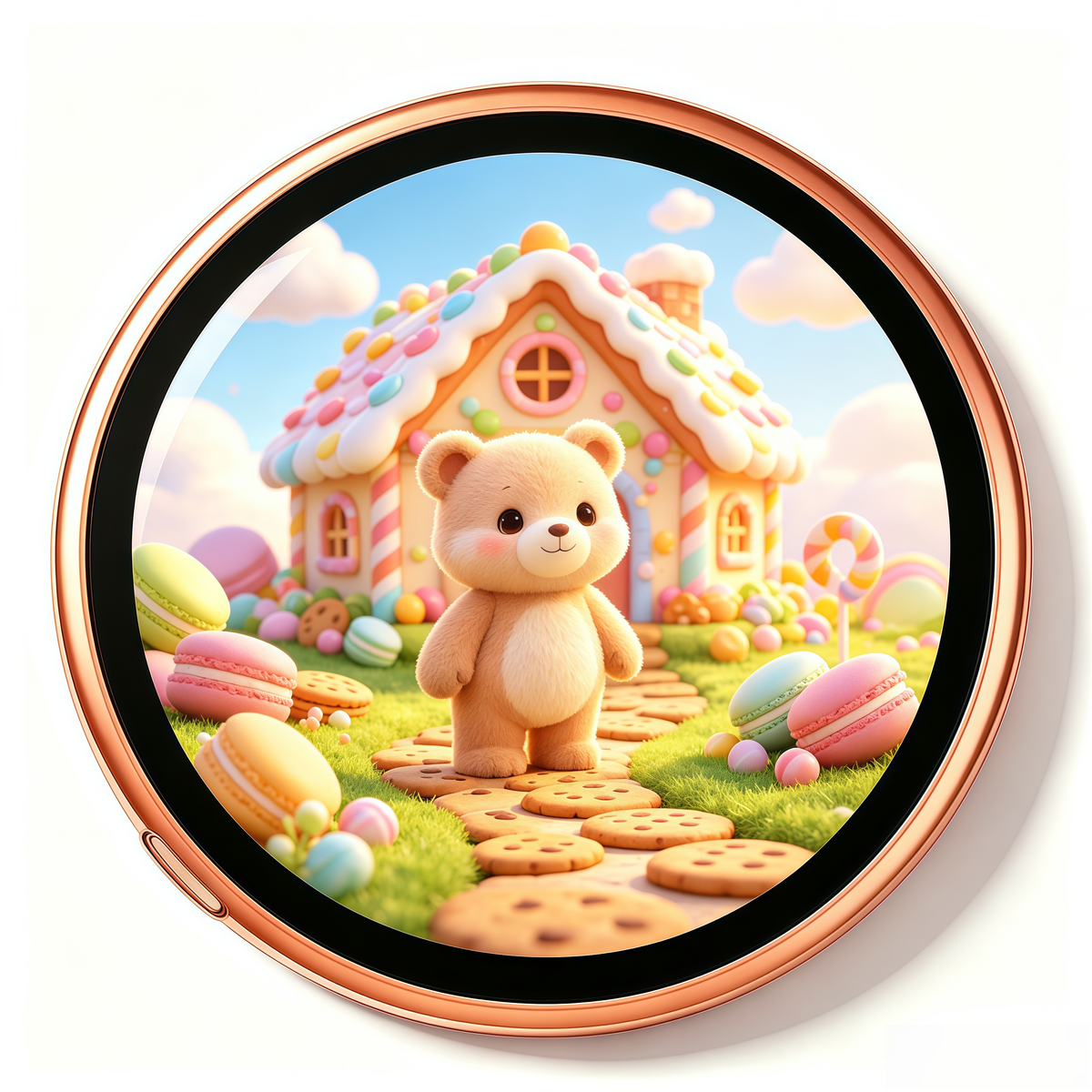 Round Digital E-Badge – Rechargeable Photo Display