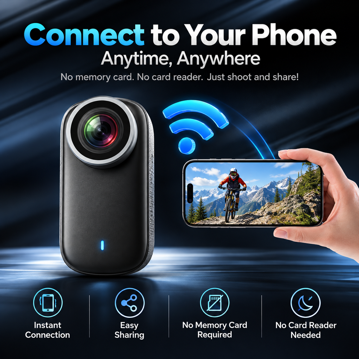 4K Mini POV Action Camera for Cycling & Vlogging