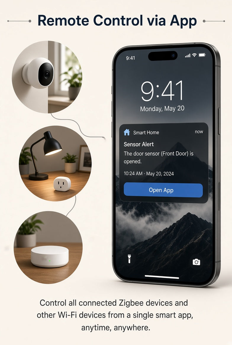 ZigBee 3.0 Smart Home Hub with App Control