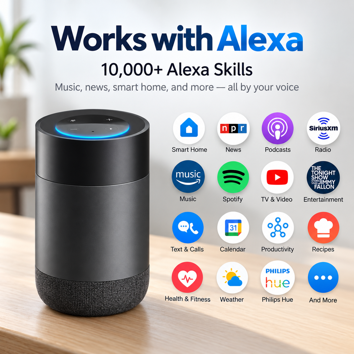Smart Home Hub Speaker with Alexa Voice Control