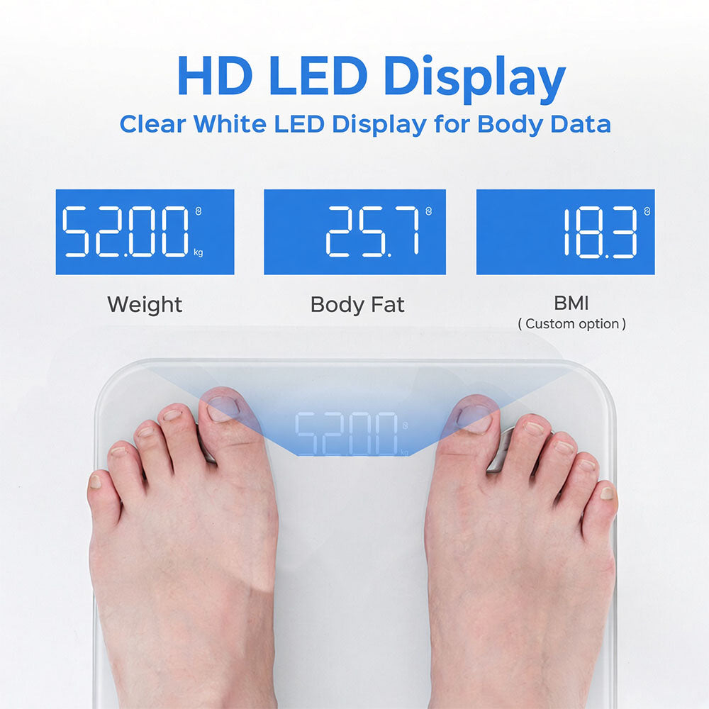Smart Bluetooth Body Fat Scale – 20+ Body Metrics