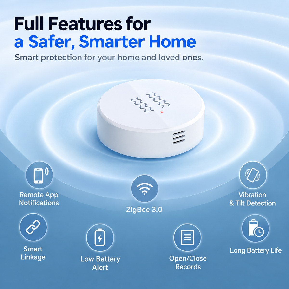 Zigbee Smart Vibration & Tilt Sensor Alarm