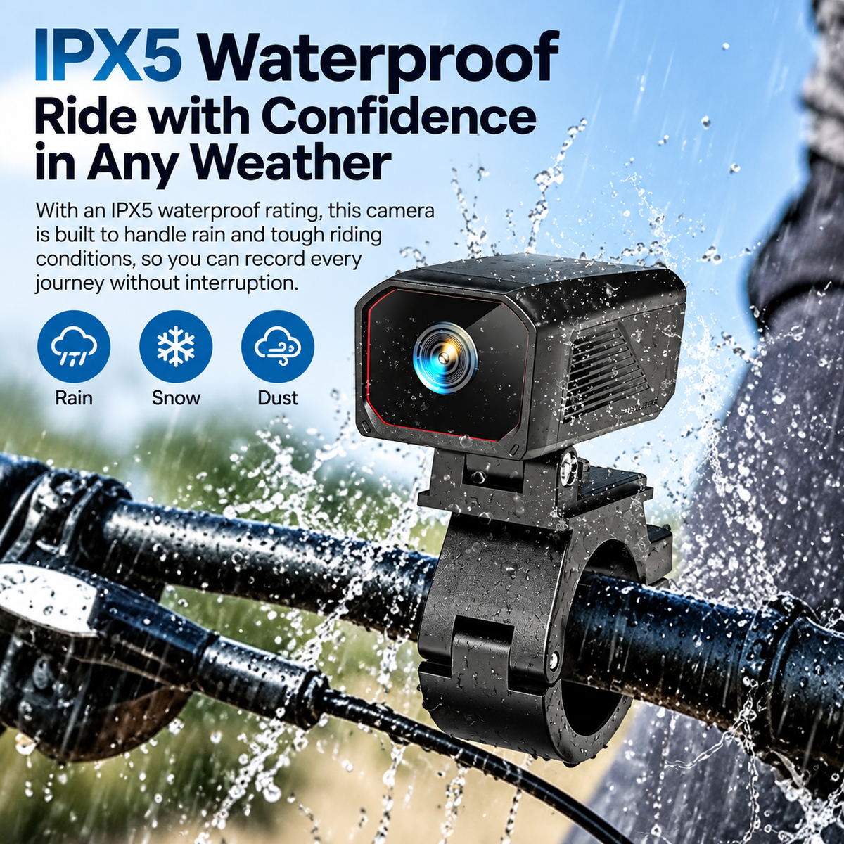 2K Motorcycle & Bike Riding Camera Recorder