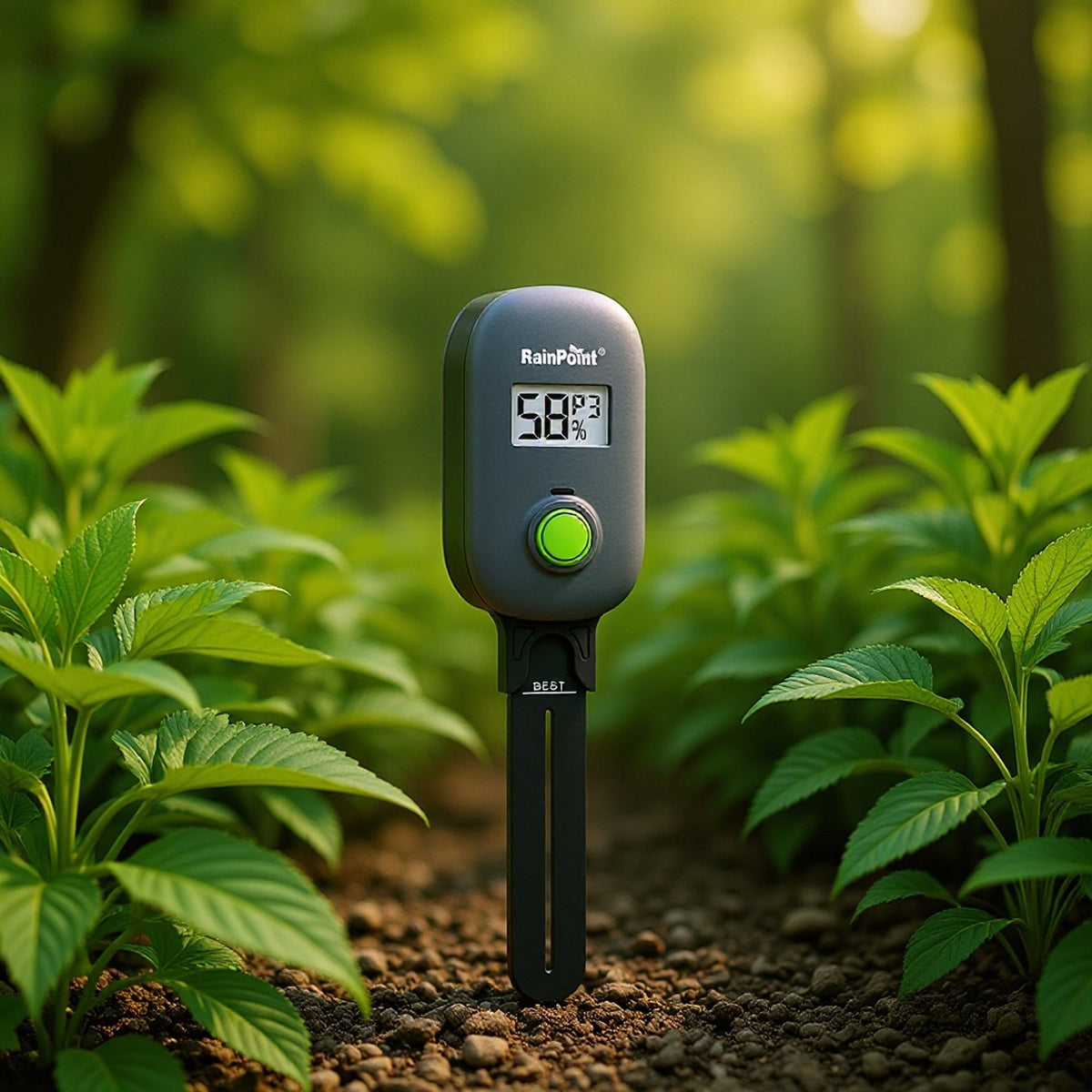 Soil Moisture and Temperature Meter