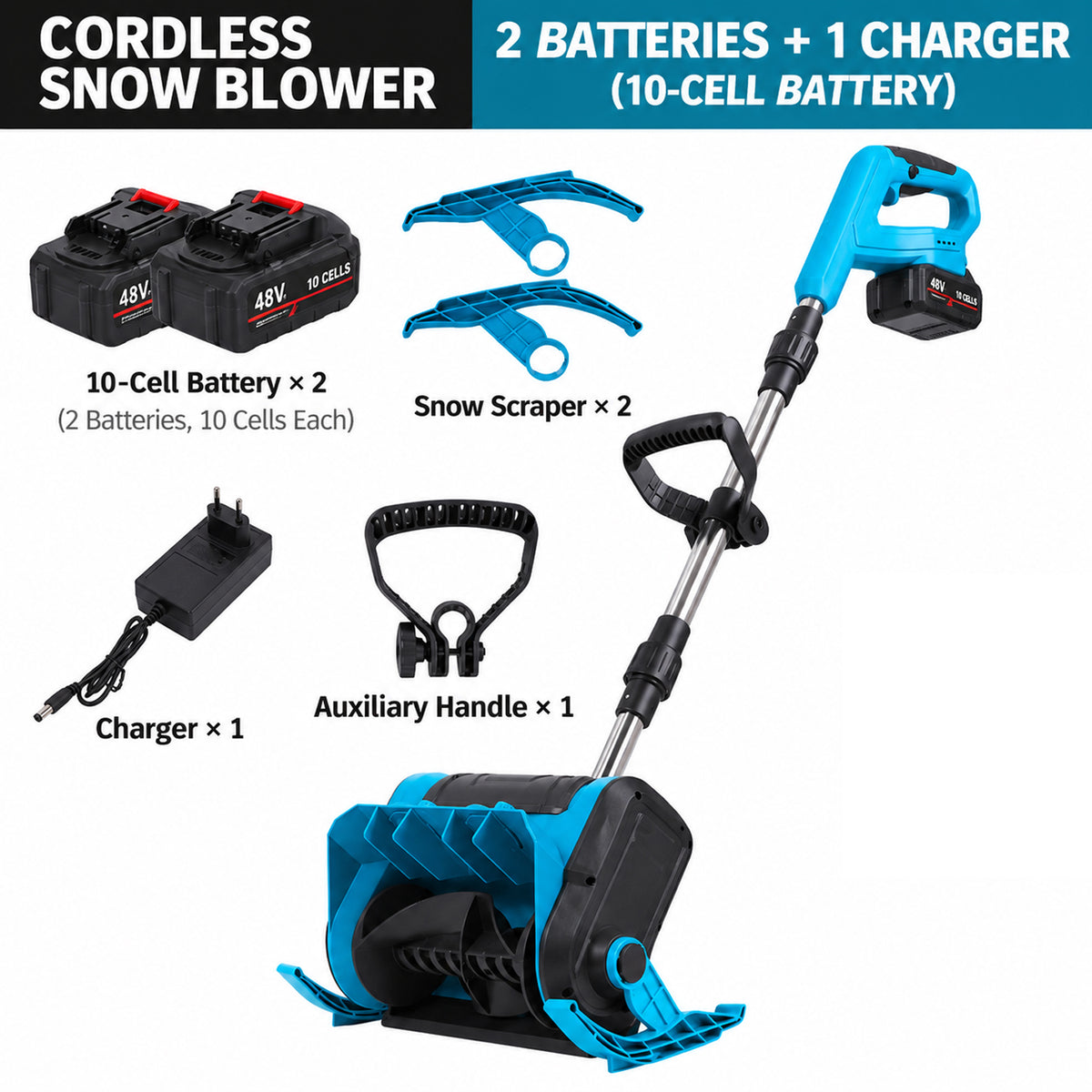 Electric walk-behind snow blower