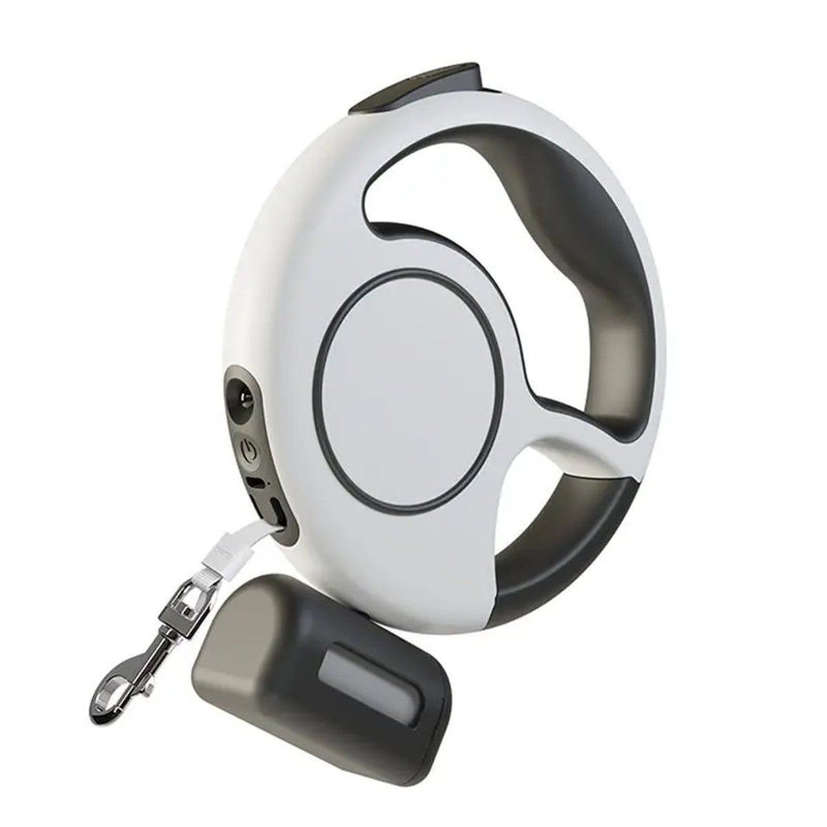Retractable Dog Leash with LED Light & Storage