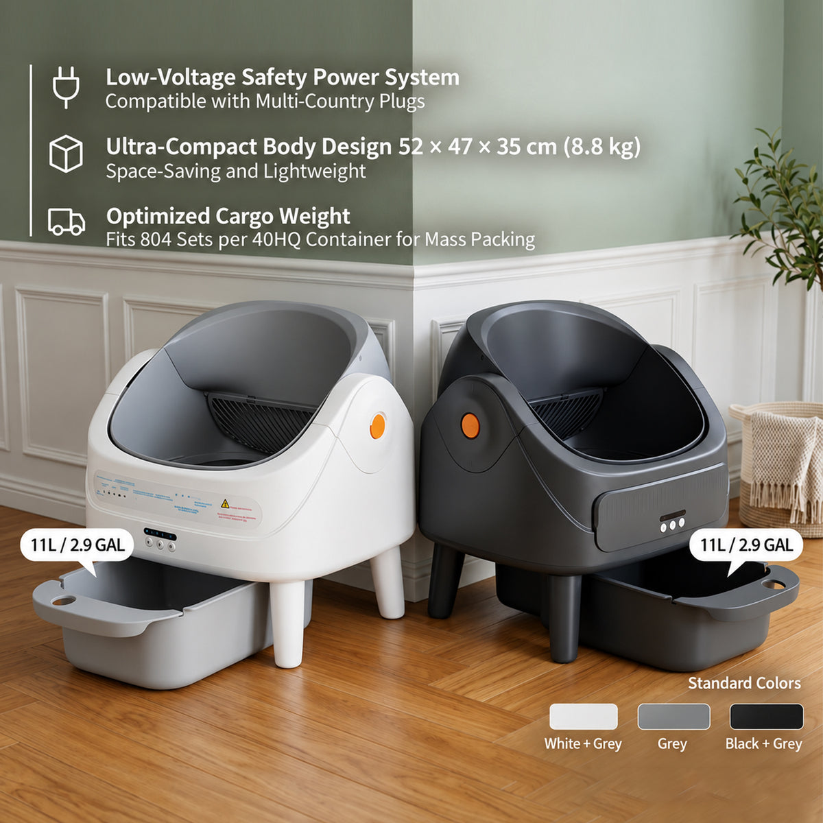 Automatic Cat Litter Box Semi-Open Smart