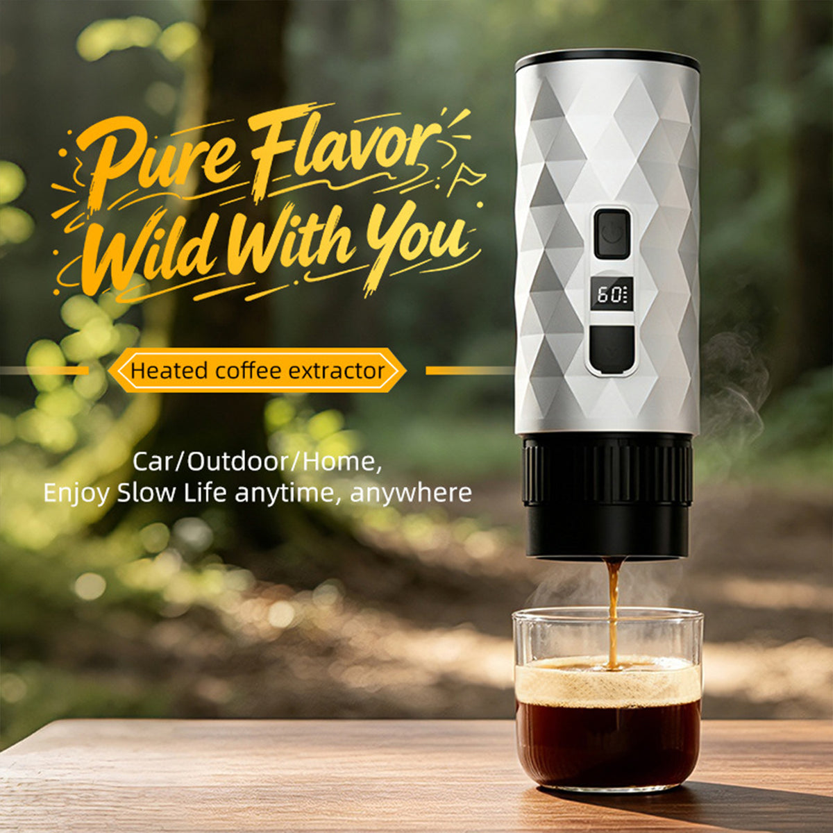 Portable capsule coffee machine