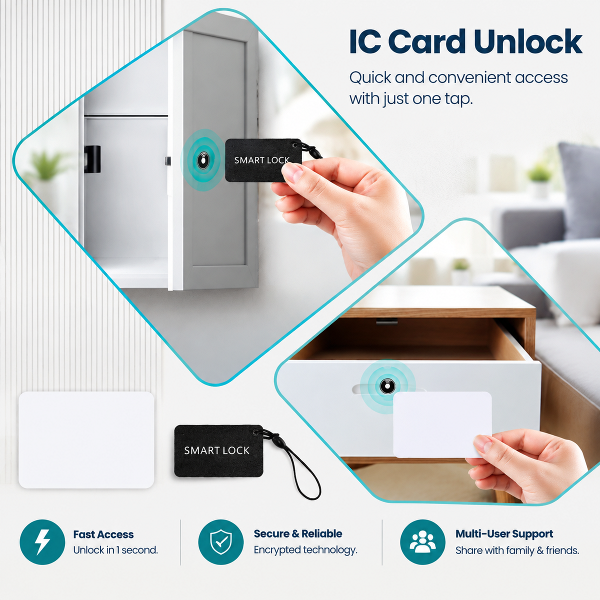 Smart Bluetooth NFC Cabinet Lock with App Control