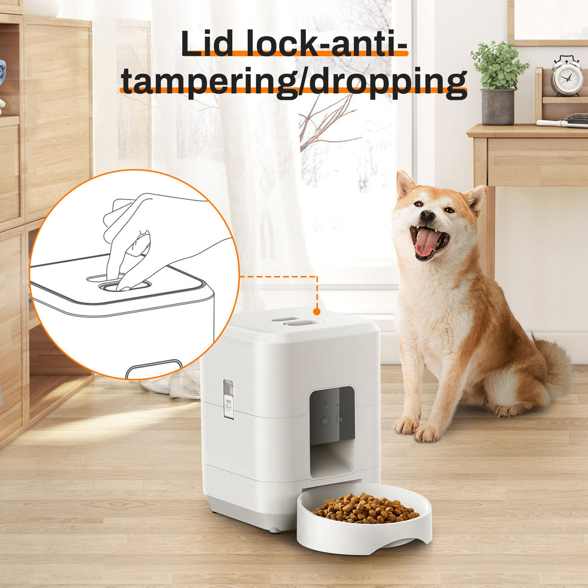 Smart Wi-Fi Pet Feeder with Scheduled and Portion-Controlled Feeding