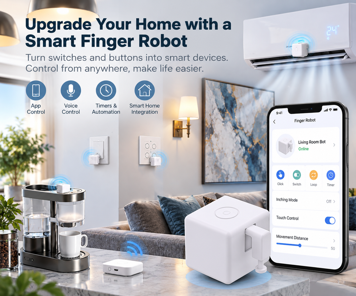 ZigBee Smart Fingerbot with App & Voice Control