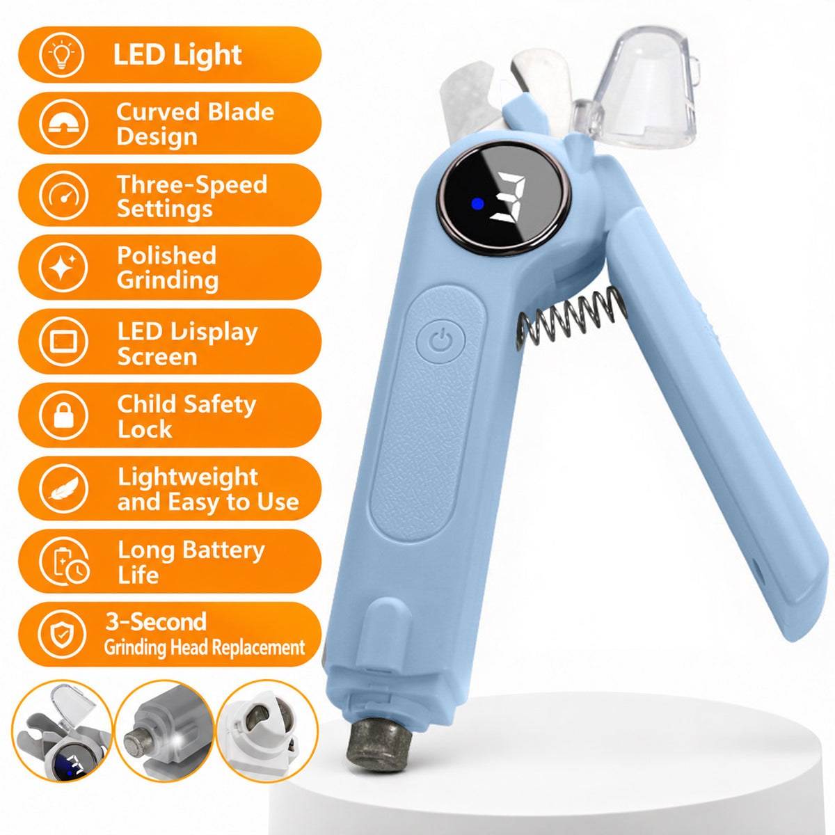 2-in-1 Electric Pet Nail Trimmer