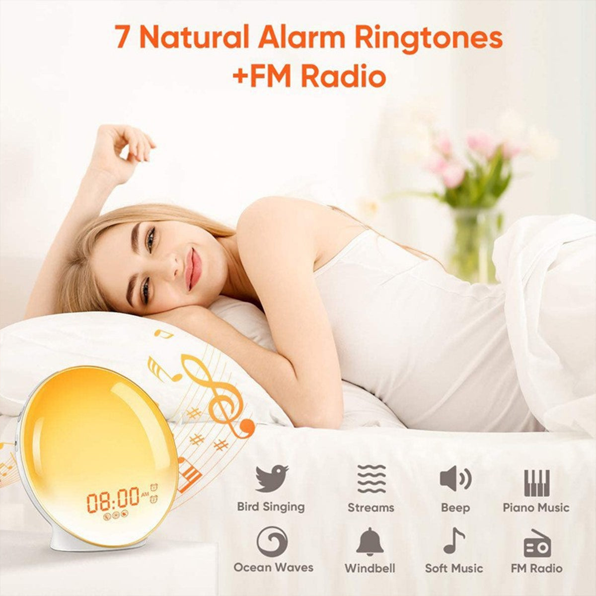LED Sunrise Simulation Wake-Up Light