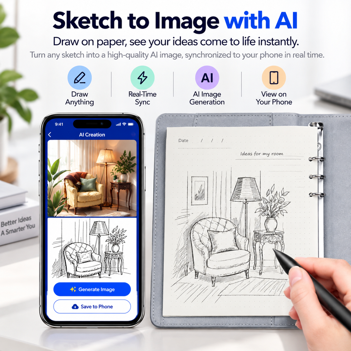 Smart Reusable Notebook with Handwriting Sync