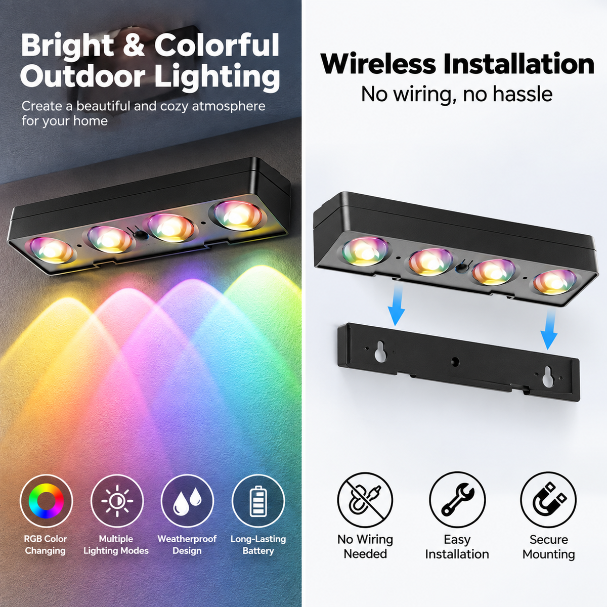 Light-controlled automatic outdoor light