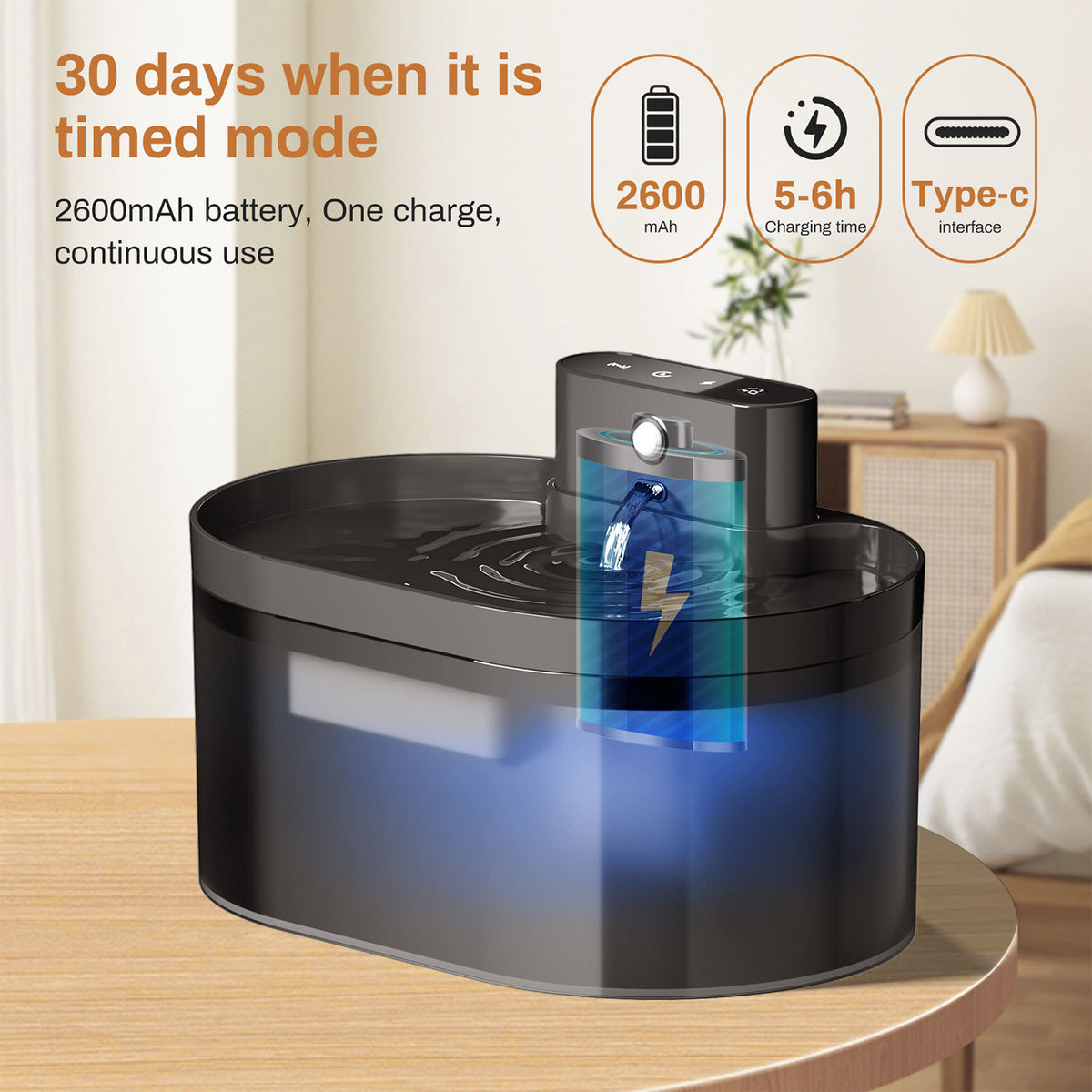 Smart Infrared-Sensing Pet Water Fountain