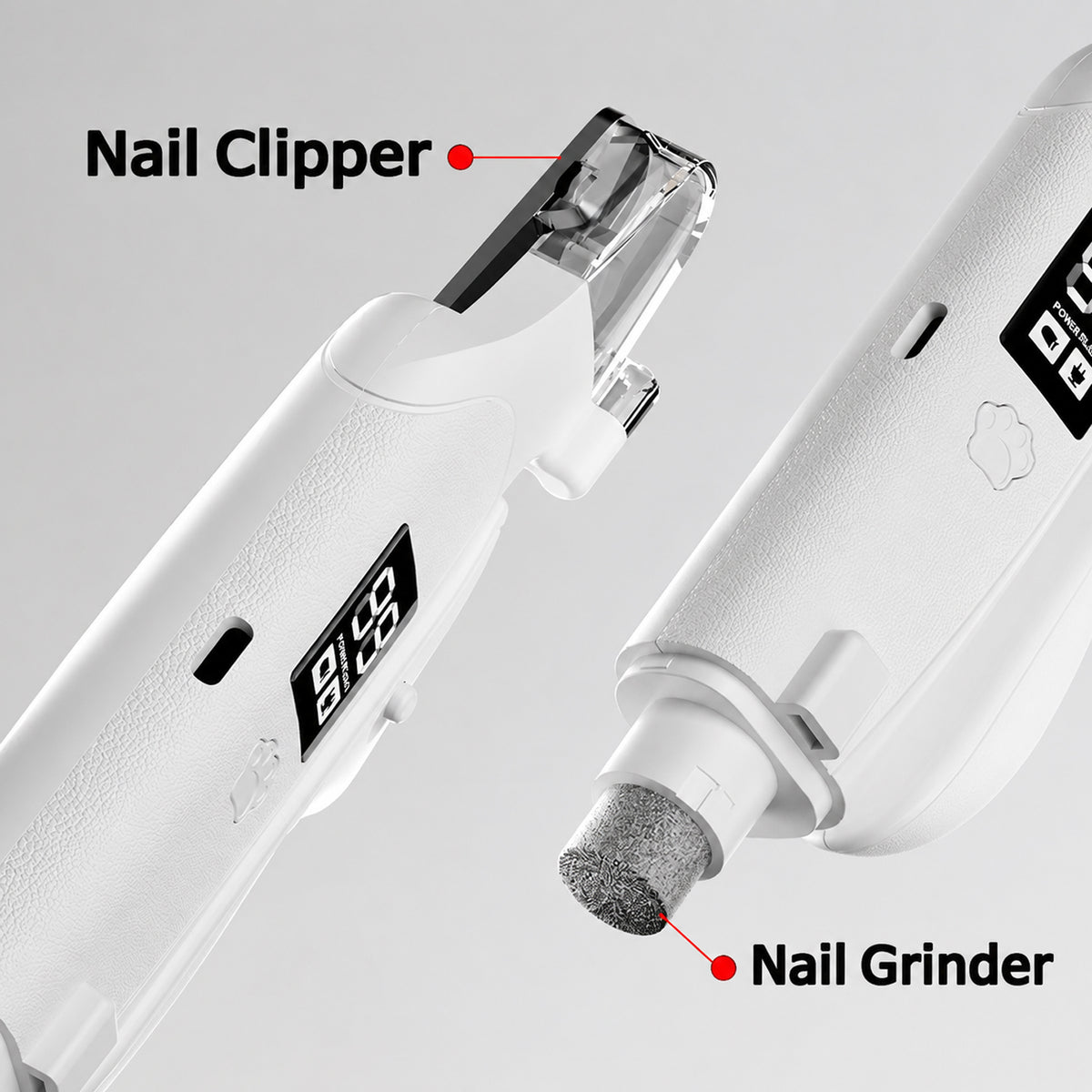 2-in-1 LED Cat Nail Grinder with Bloodline Safety Light