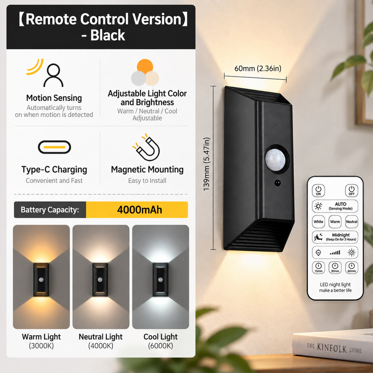 Compact LED Smart Night Lamp