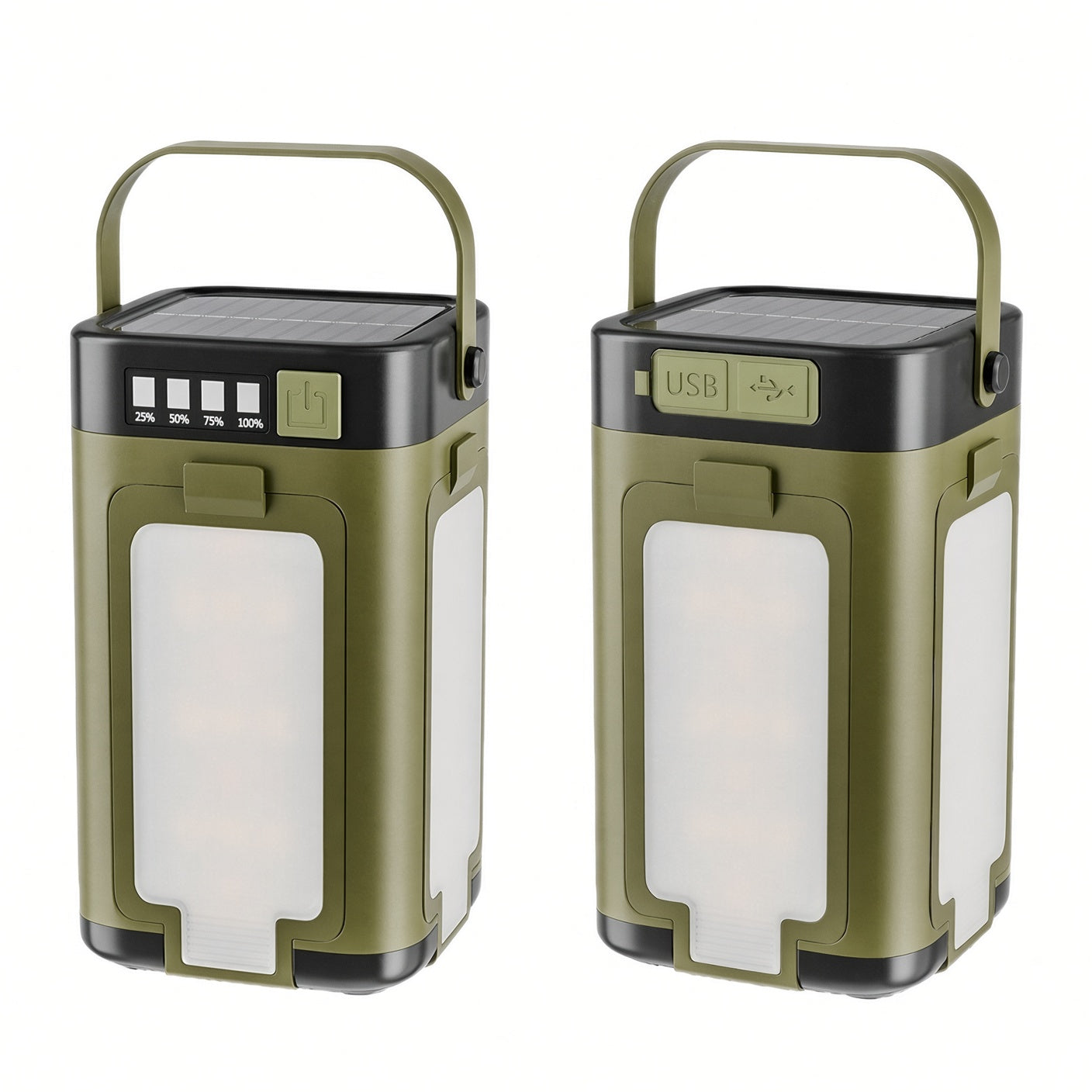 Solar Camping Lantern – Foldable LED Tent Light & Hook