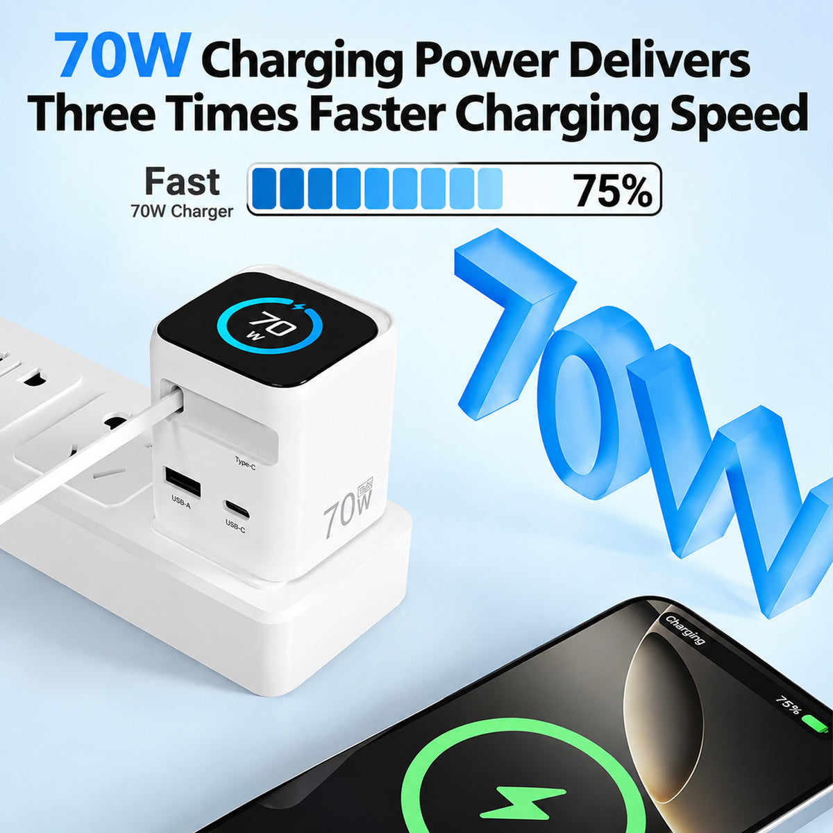 Touchscreen Charger with Digital Display