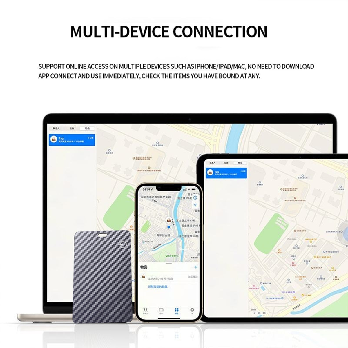 Card-style GPS anti-loss tracker