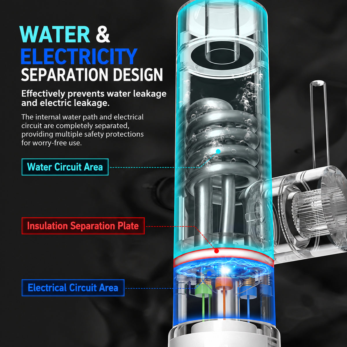 Stainless steel electric hot water faucet