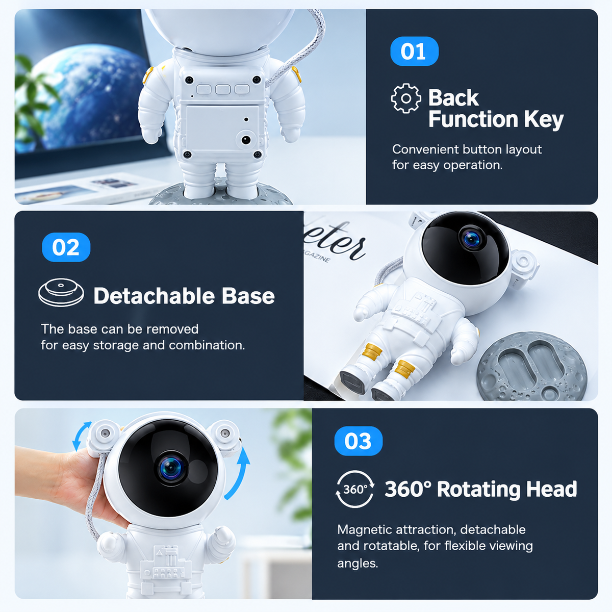 Astronaut Galaxy Projector Starry Night Light