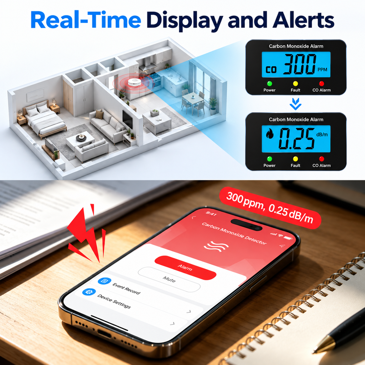 ZigBee Smart Natural Gas Leak Detector Alarm