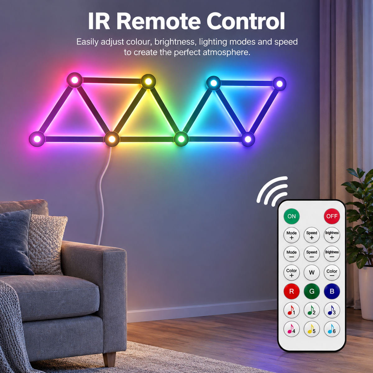 RGBIC Smart LED Wall Light with Music Sync