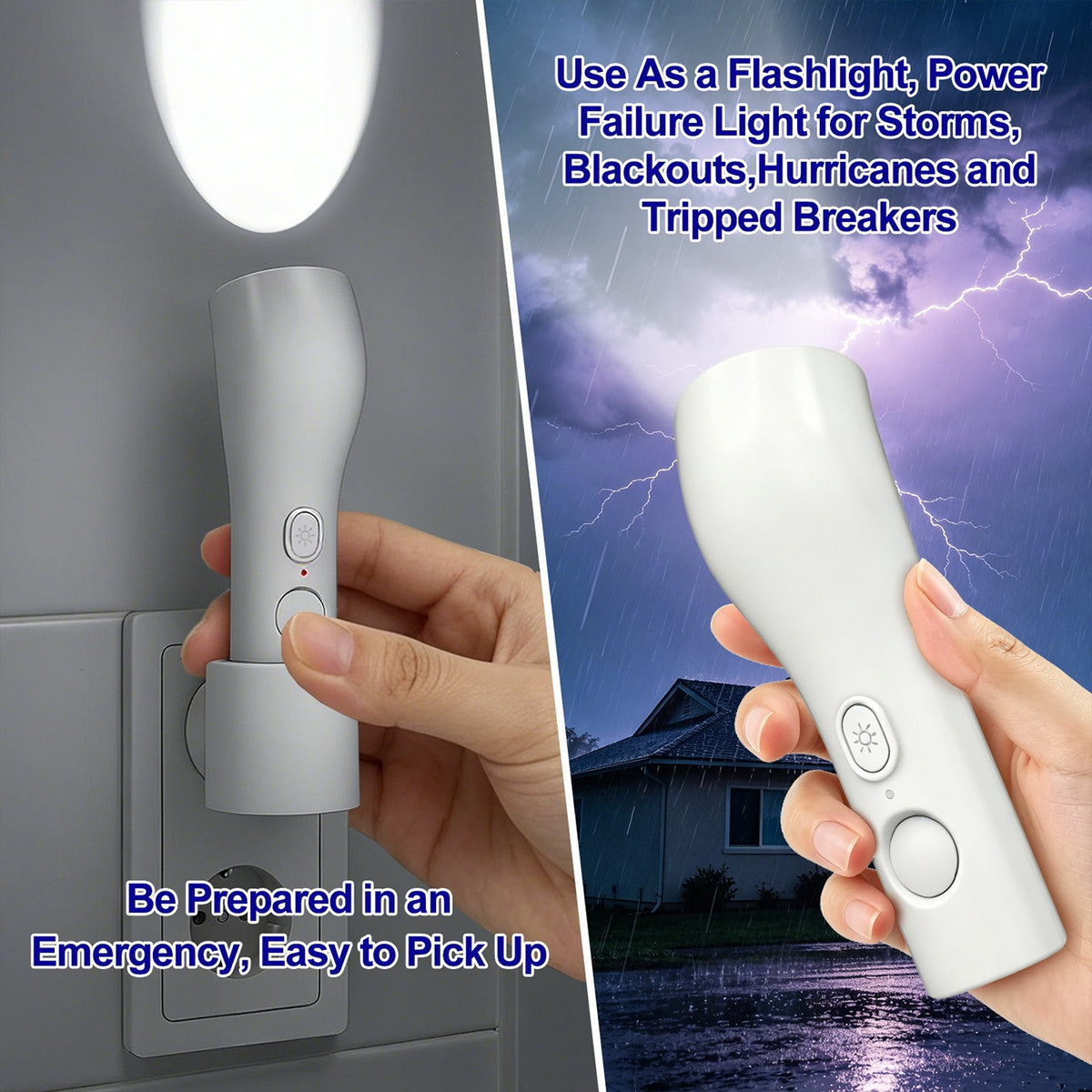 Rechargeable motion-sensor light with flashlight