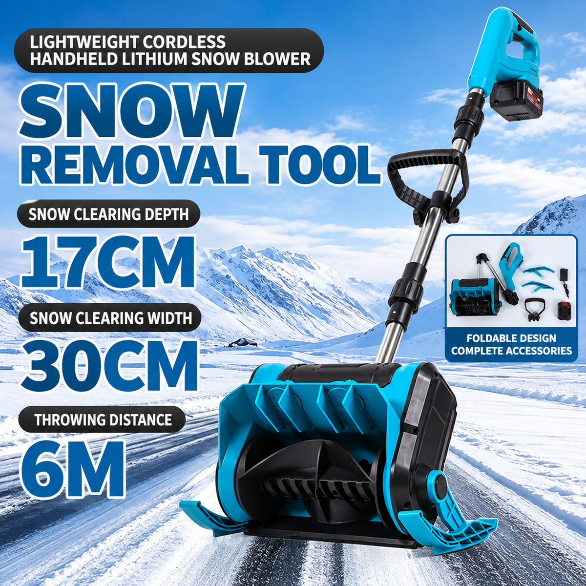 Electric walk-behind snow blower