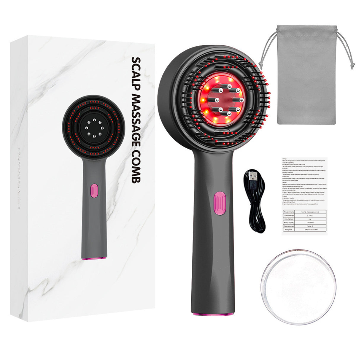 Smart Red-Light Scalp Massage Comb