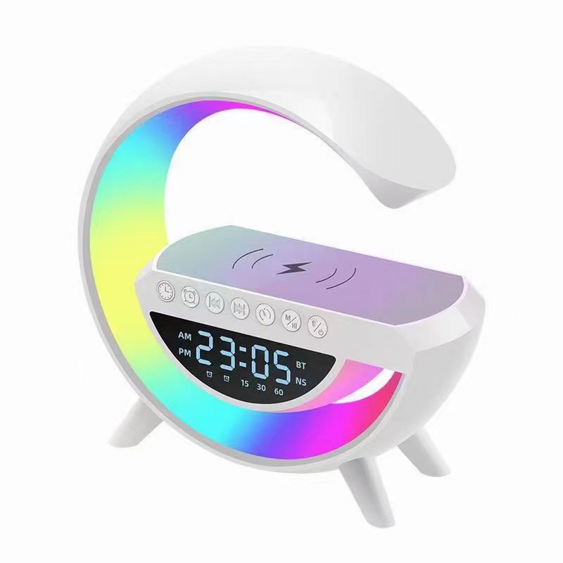 RGB Bluetooth Speaker Clock with Wireless Charger