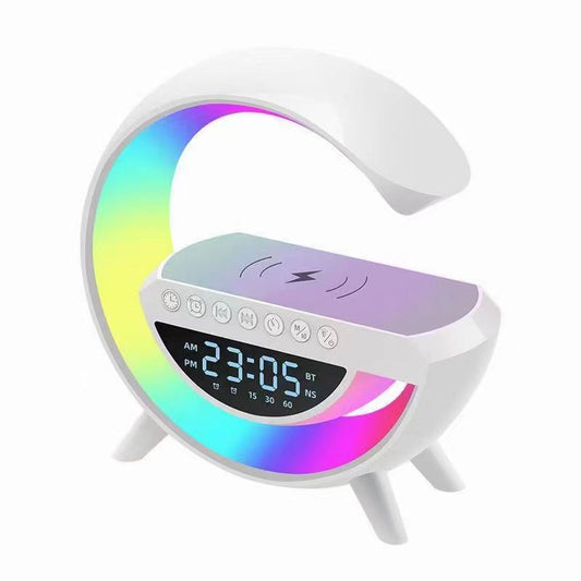 RGB Bluetooth Speaker Clock with Wireless Charger